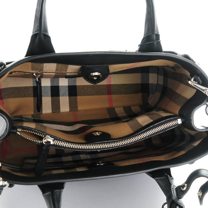 Burberry Smooth Calfskin Medium Chain Banner Tote Black 5 of 8
