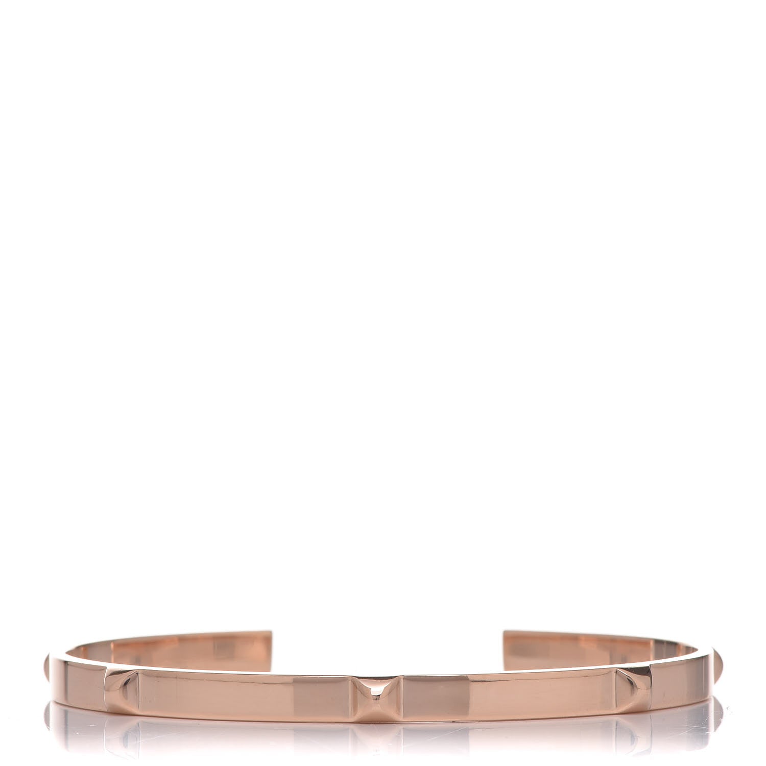 Hermes 18K Rose Gold Mini Clous Bracelet 1 of 5