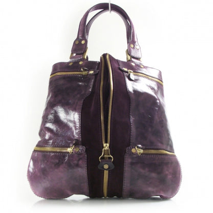 Jimmy Choo Patent Suede Monna /L Tote Purple 1 of 9