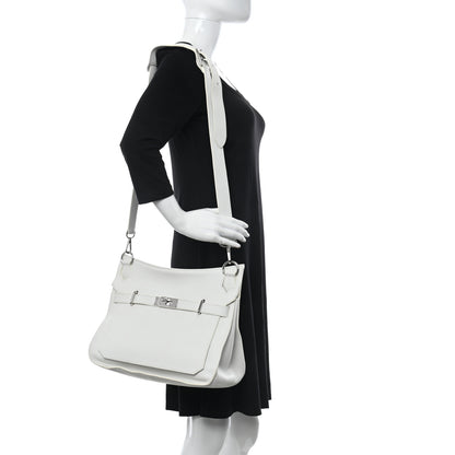 Hermes Taurillon Clemence Jypsiere 31 White 2 of 24