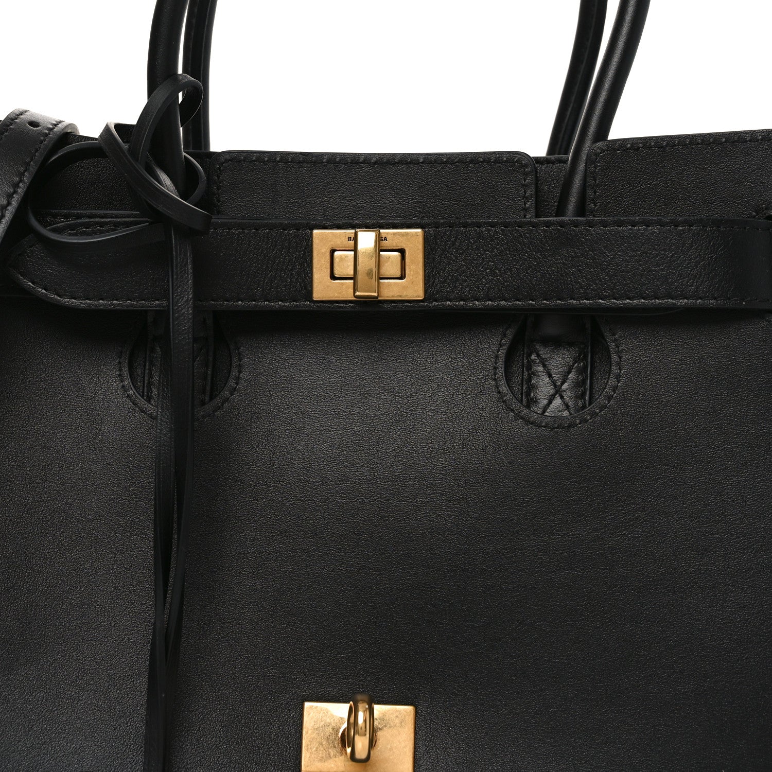 Balenciaga Smooth Calfskin Small Bel Air Carry All Bag Black 8 of 10