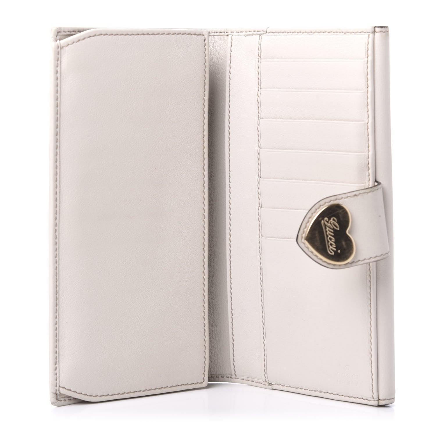 Gucci Monogram Heart Continental Wallet Off White 5 of 10