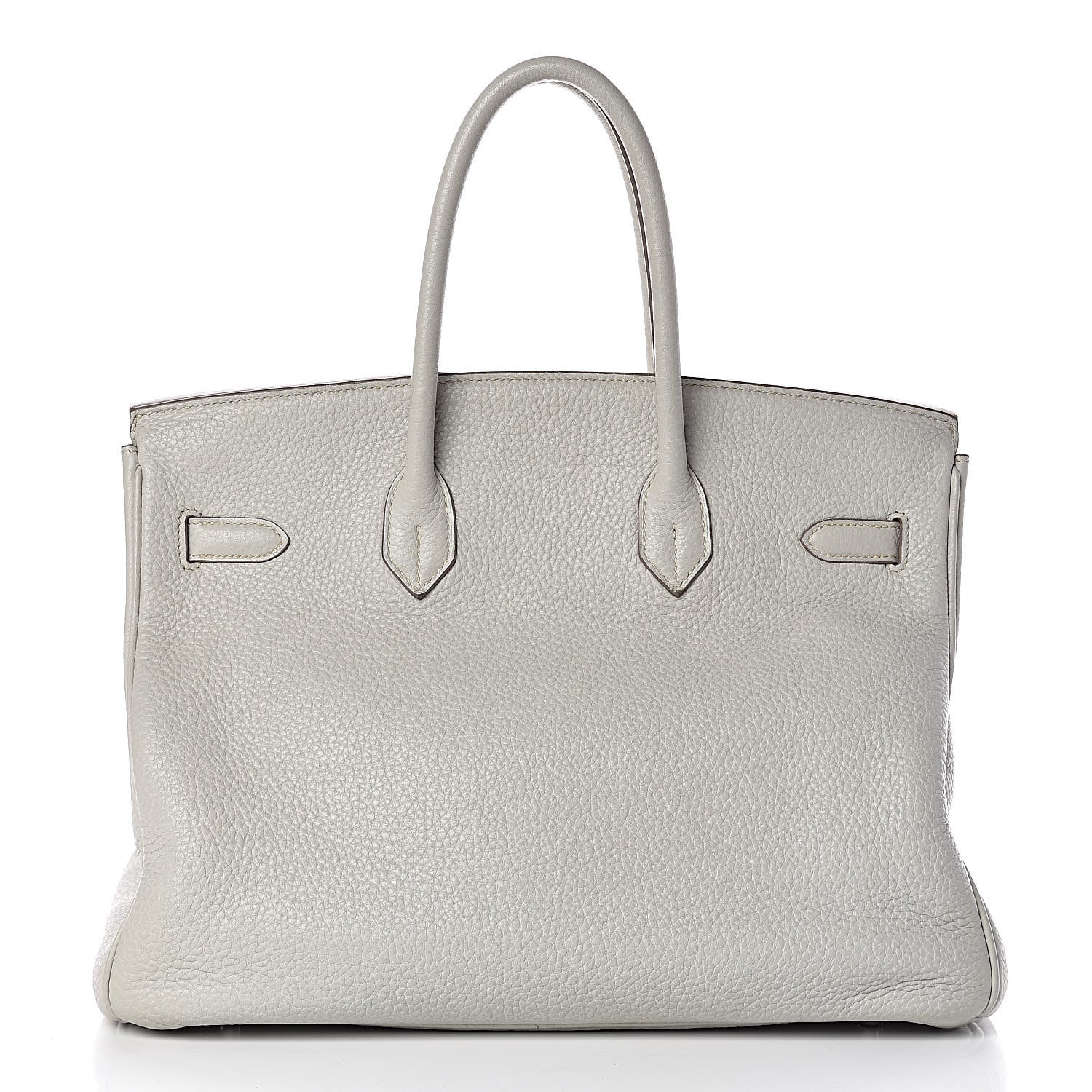 Hermes Taurillon Clemence Lizard Club Birkin 35 Gris Perle White Mykonos 4 of 39