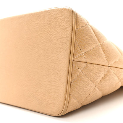 Chanel Caviar Quilted Medallion Tote Beige 9 of 12
