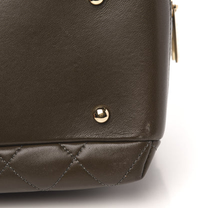 Chanel Lambskin Quilted Medium Trendy CC Bowling Bag Dark Khaki 10 of 10
