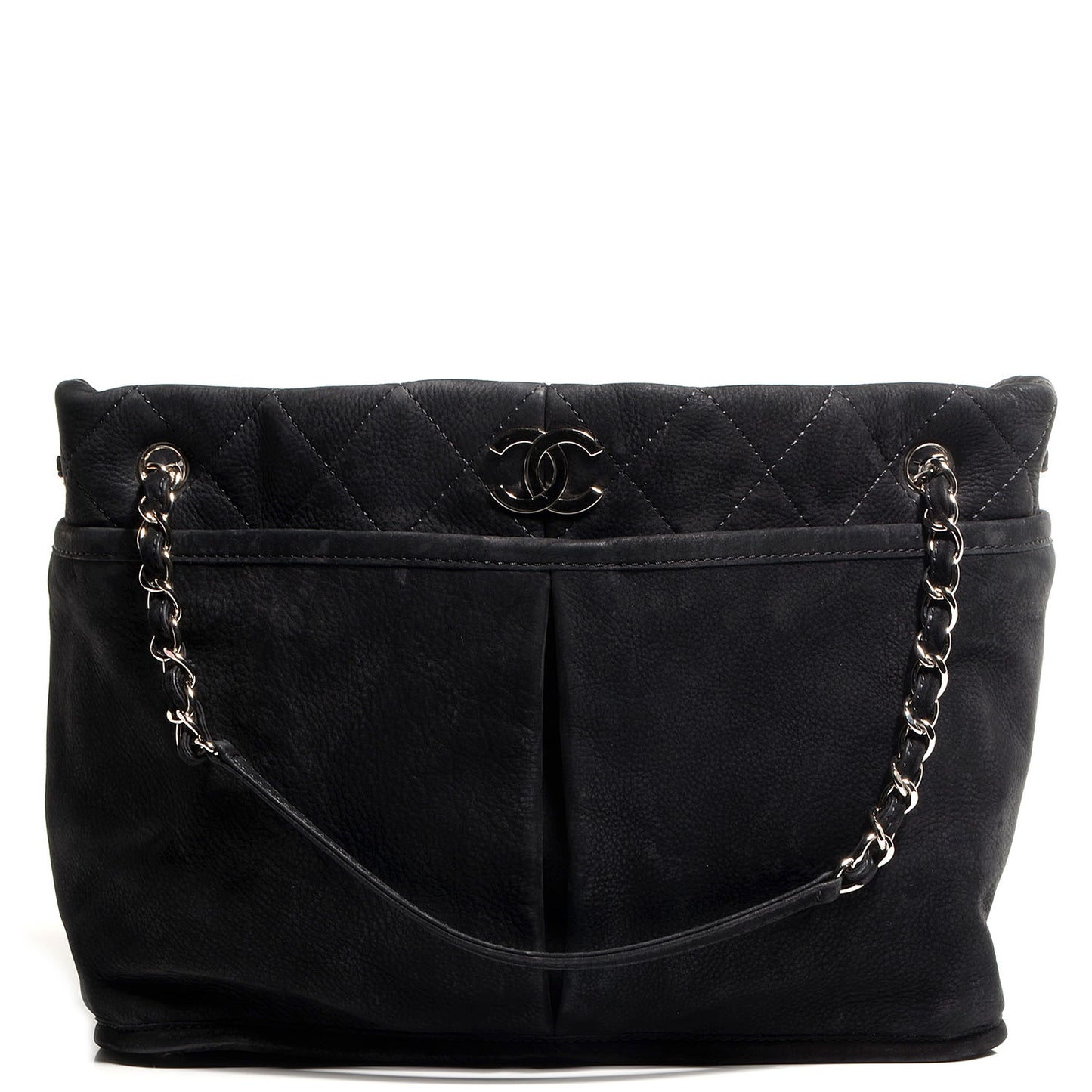 Ultra Soft Suede Calfskin Natural Beauty Tote Black