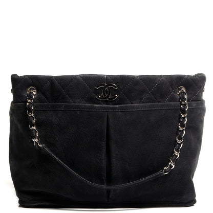 Chanel Ultra Soft Suede Calfskin Natural Beauty Tote Black 1 of 7