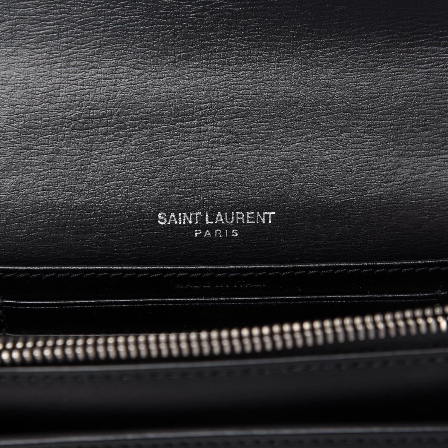 Saint Laurent Calfskin Monogram Sunset Chain Wallet Black 9 of 10