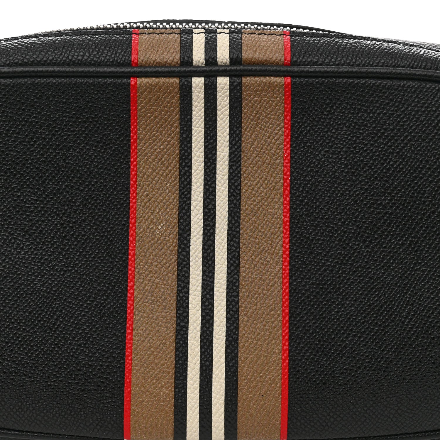 Burberry Calfskin Icon Stripe Bum Bag Black 8 of 11