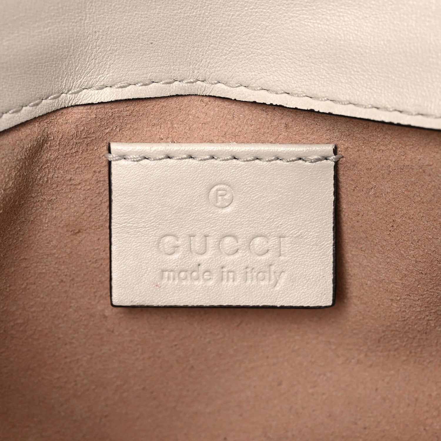 Gucci Calfskin Matelasse Super Mini GG Marmont Shoulder Bag White 6 of 19