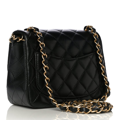 Chanel Lambskin Quilted Mini Square Flap Black 2 of 12