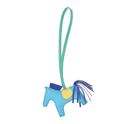 Hermes Milo Lambskin Grigri Rodeo Horse Bag Charm PM Rose Shocking Bleu Azteque Bleu Electrique Menthe Soufre Violet 1 of 4