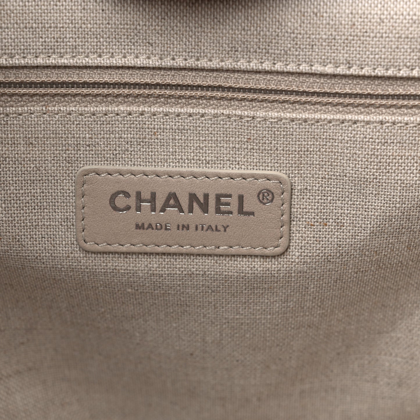 Mixed Fibers Small Deauville Tote Beige