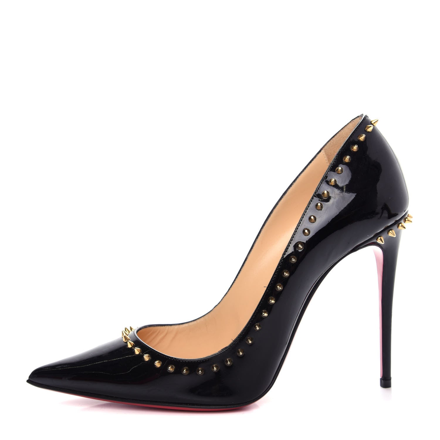Christian Louboutin Patent Anjalina 100 Pumps 37.5 Black 1 of 12
