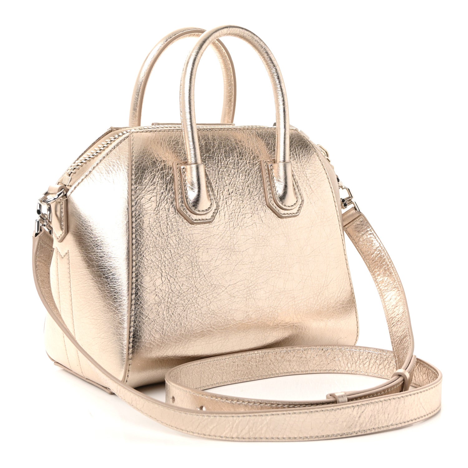 Givenchy Laminated Lambskin Mini Antigona Gold 3 of 9