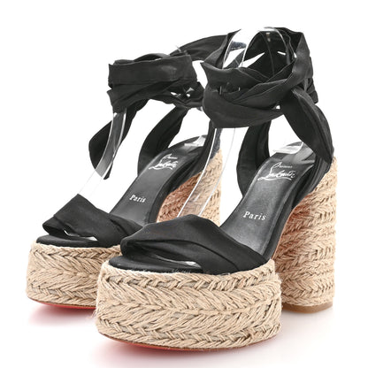 Christian Louboutin Gabardine Mariza Du Desert 130 Sandals 38 Black 4 of 7