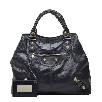 Balenciaga Agneau Giant 21 Silver Hardware Brief Marine 1 of 9