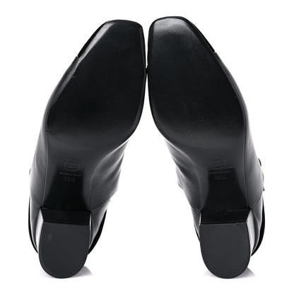 Chanel Lambskin Velvet Cap Toe Short Ankle Boots 38.5 Black 5 of 12