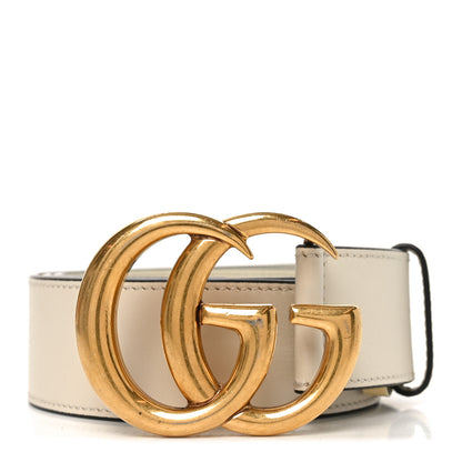 Gucci Calfskin Double G 40mm Belt 85 34 Mystic White 1 of 4
