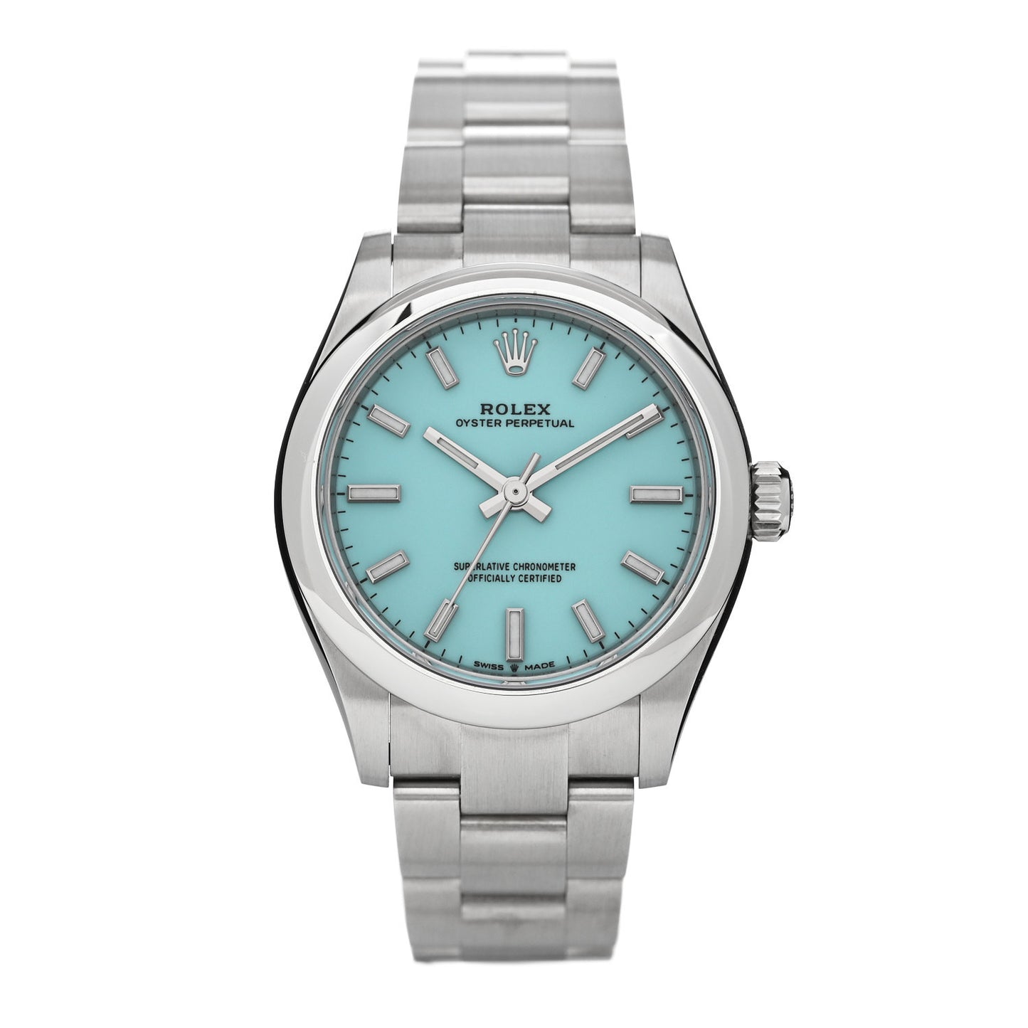 Stainless Steel 31mm Oyster Perpetual Watch Turquoise 277200
