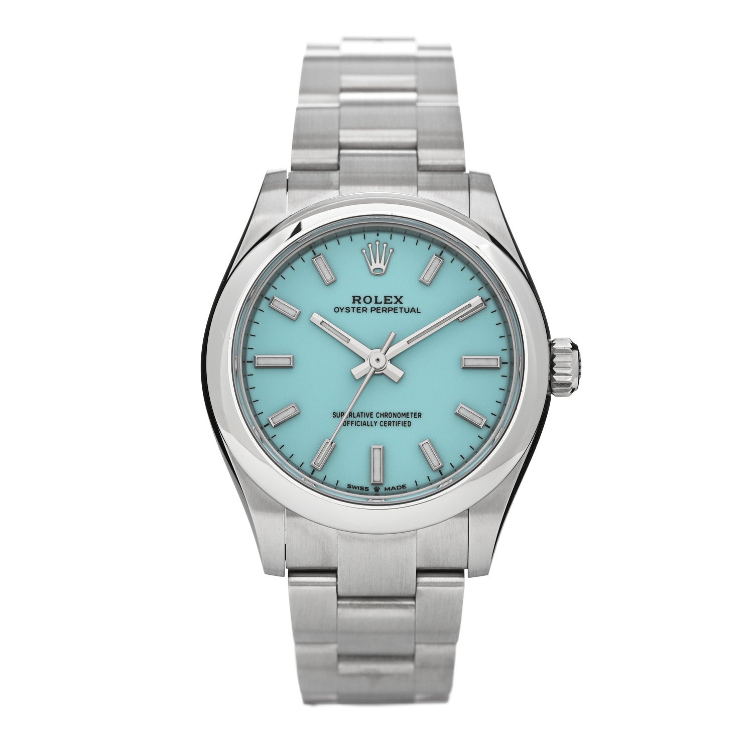 Rolex Stainless Steel 31mm Oyster Perpetual Watch Turquoise 277200 1 of 5