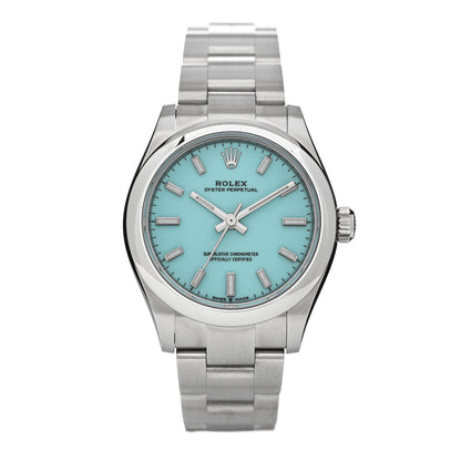 Rolex Stainless Steel 31mm Oyster Perpetual Watch Turquoise 277200 1 of 5