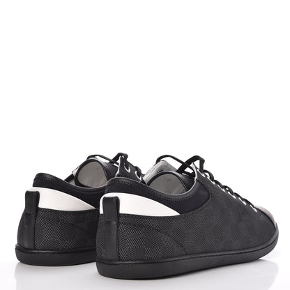 Louis Vuitton Lambskin Damier Graphite Baseball Sneakers 12 Black 4 of 9