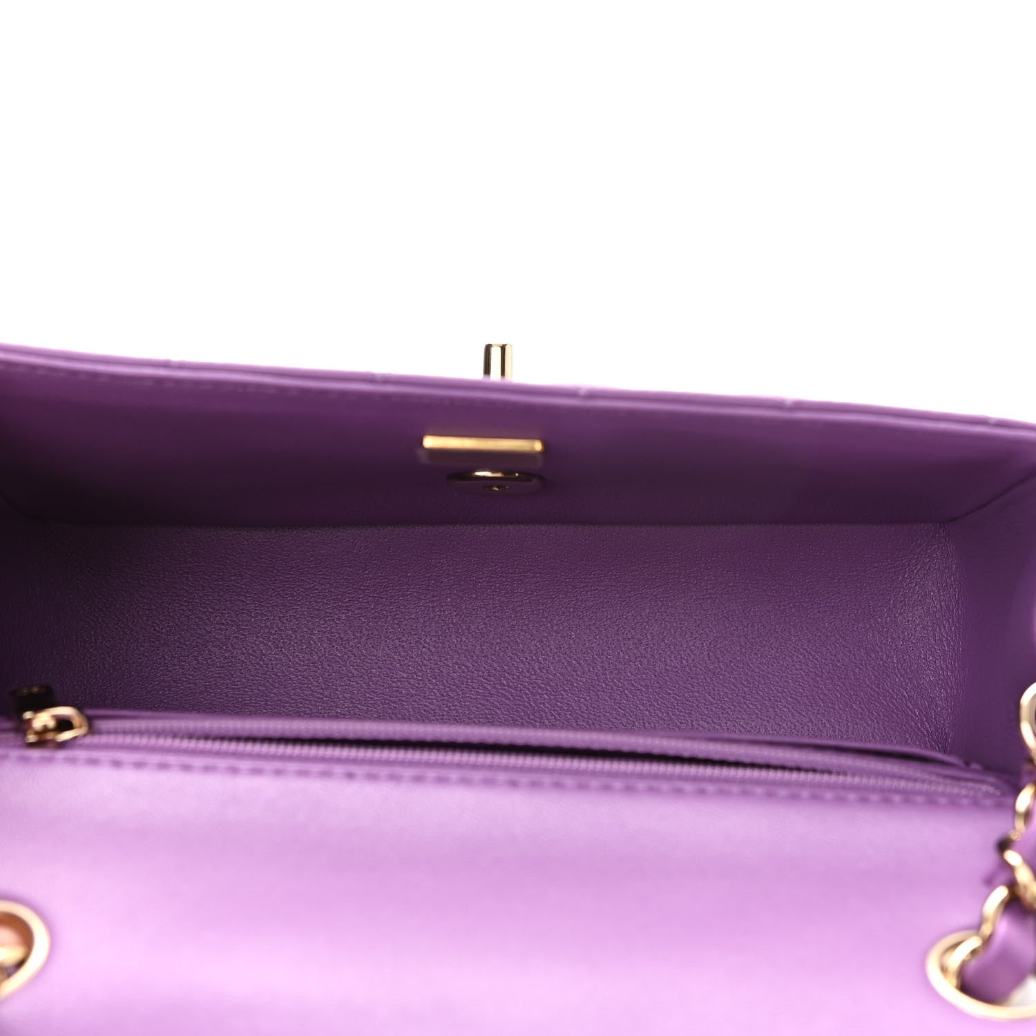 Chanel Lambskin Quilted Mini Rectangular Flap Purple 5 of 11
