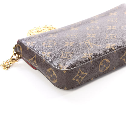 Louis Vuitton Monogram Pochette Felicie Chain Wallet Fuchsia 7 of 12