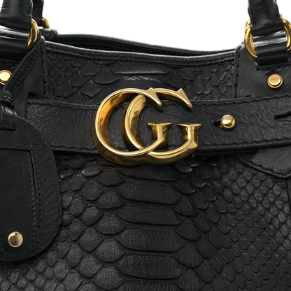 Gucci Snakeskin Large GG Running Tote Black 8 of 16