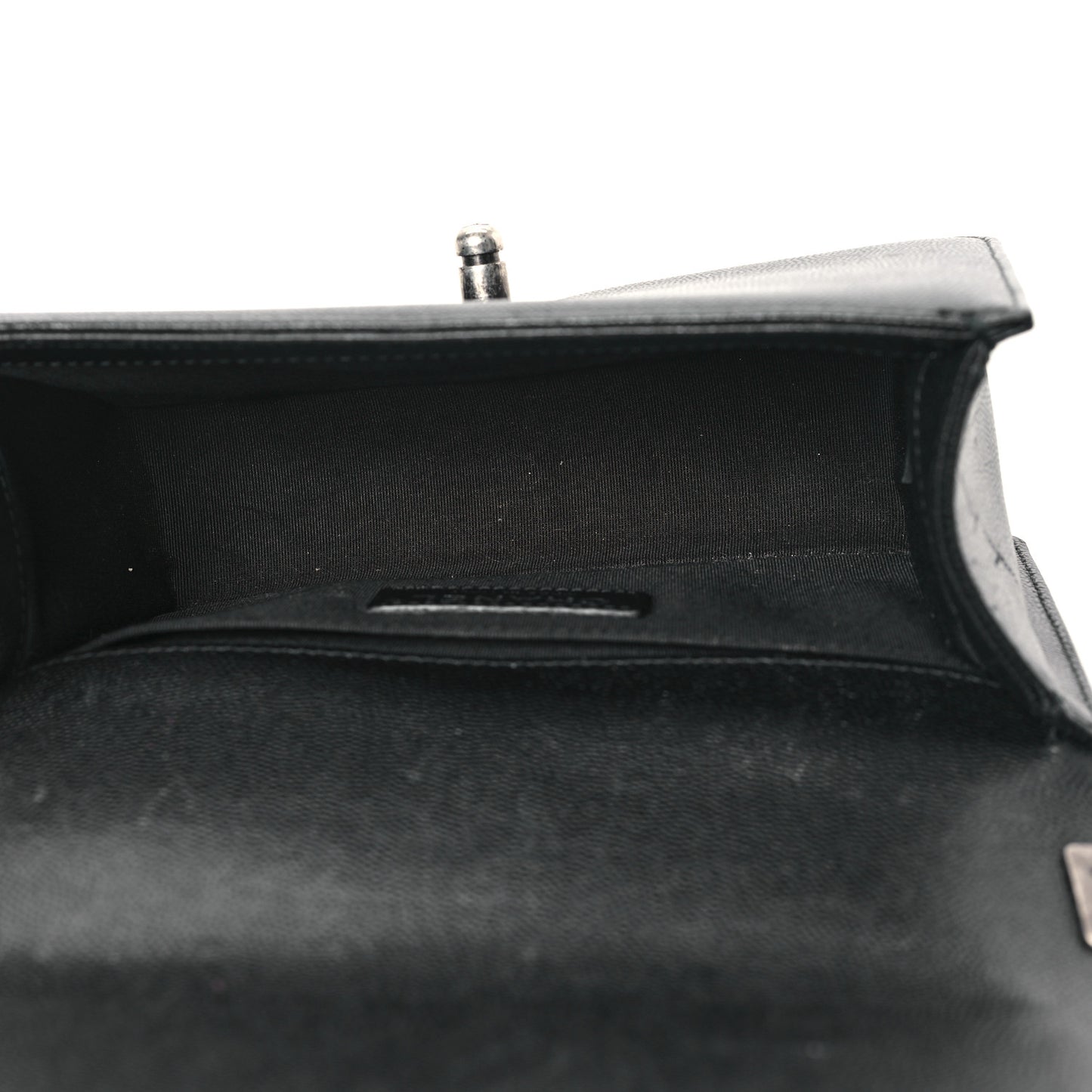 Caviar Quilted Small Boy Flap Black