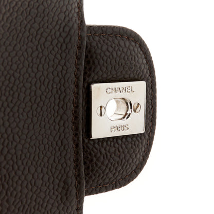 Chanel Caviar Quilted East West Flap Dark Brown 11 of 21