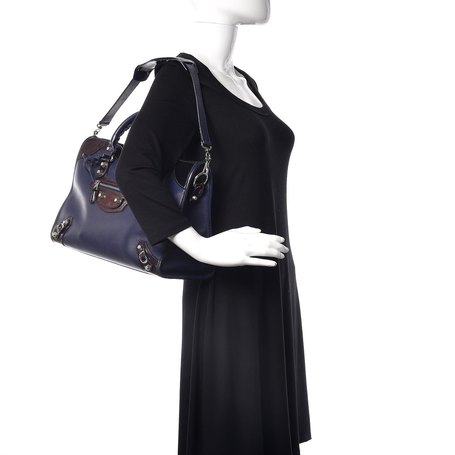 Balenciaga Smooth Calfskin Metallic Patent Giant 12 Silver Hardware City Ultraviolet 2 of 22