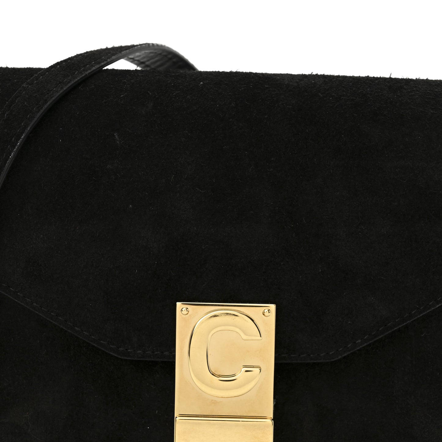 Suede Small Pampille C Bag Black