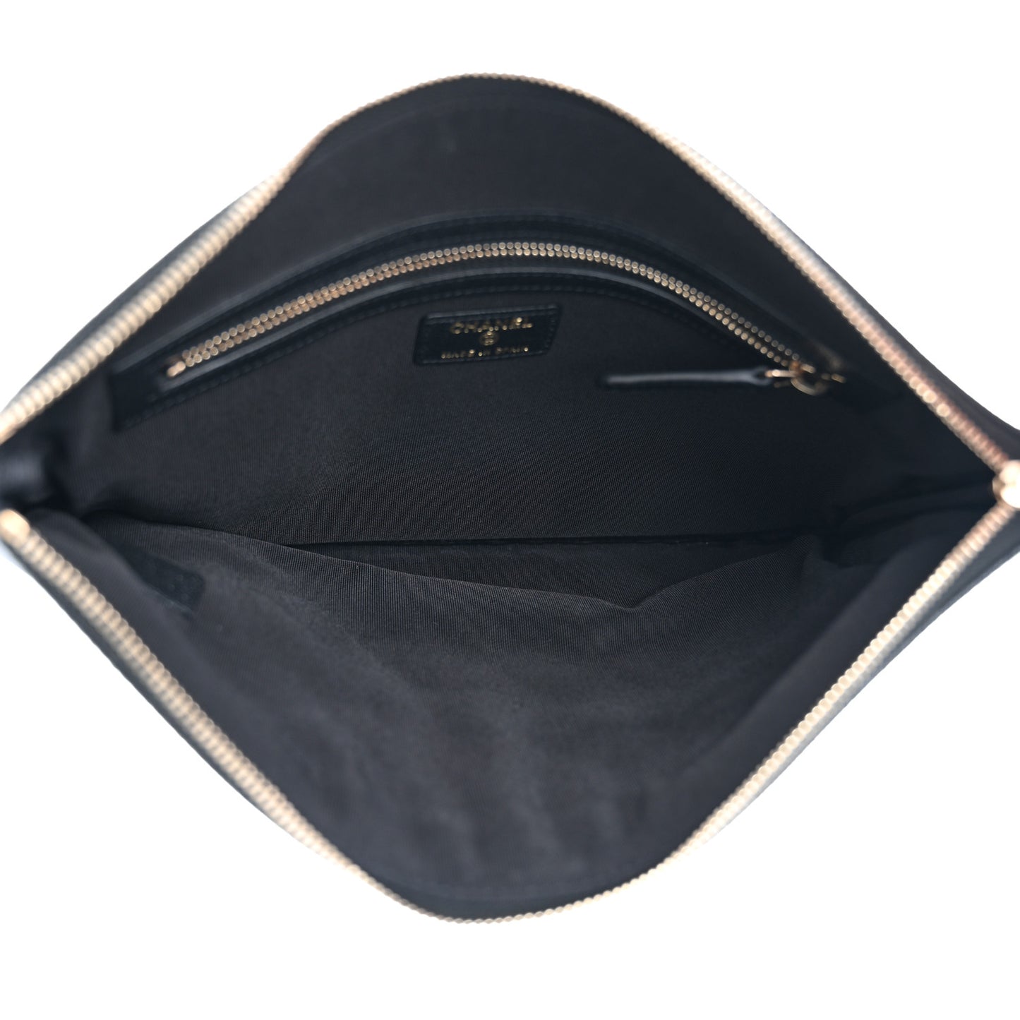 Caviar Quilted Medium Vintage Mademoiselle Cosmetic Case Black