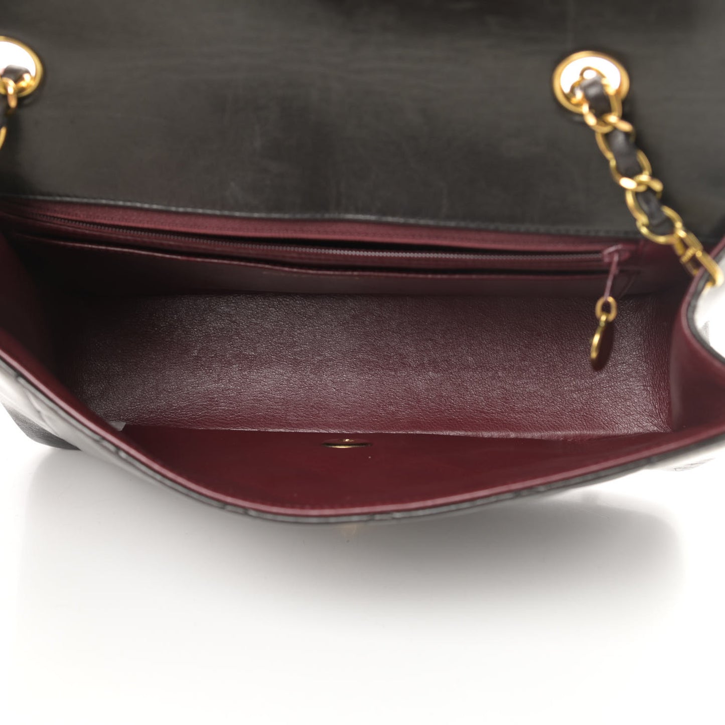 Lambskin Quilted Medium Single Flap Black