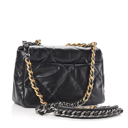 Chanel Lambskin Quilted Medium 19 Flap Black 3 of 10