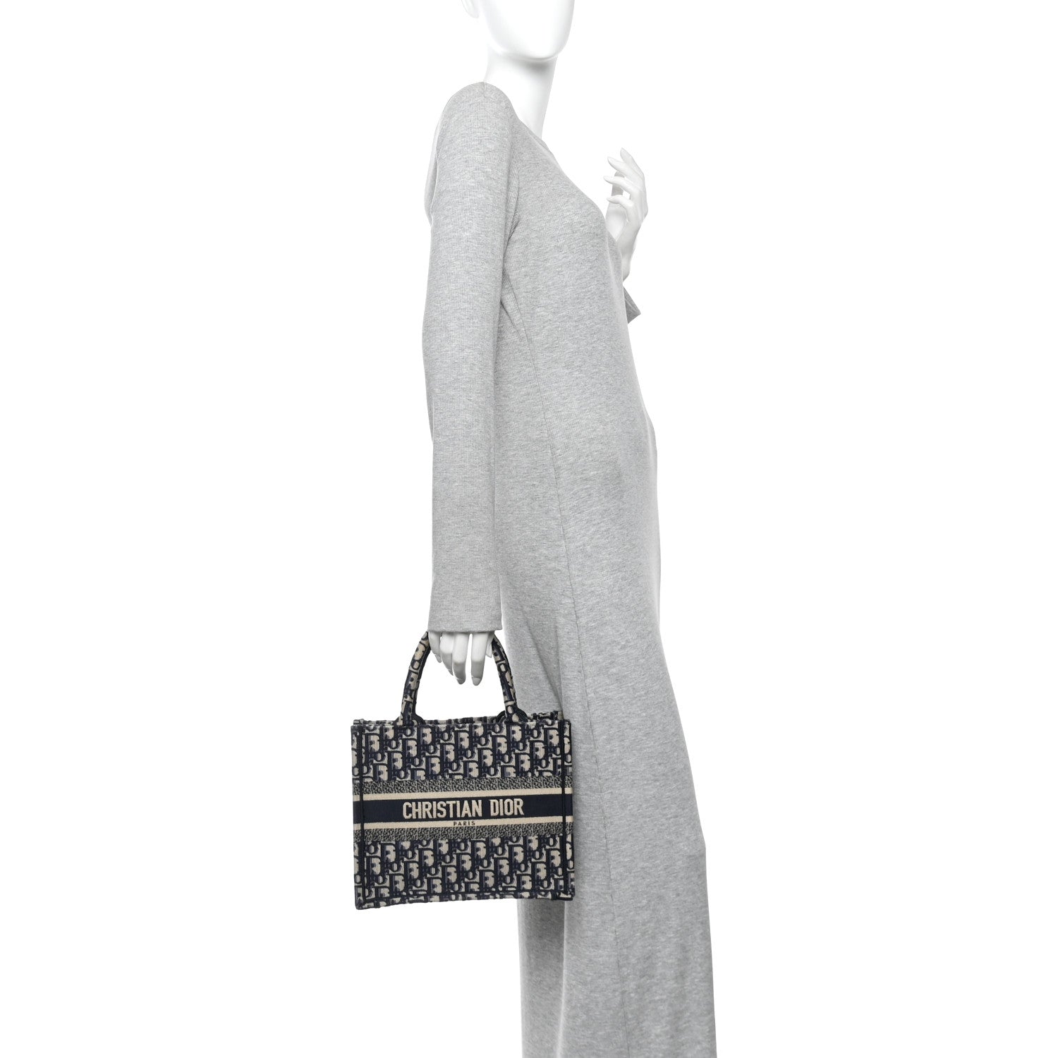 Christian Dior Oblique Small Book Tote Blue Multicolor 2 of 10
