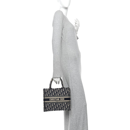 Christian Dior Oblique Small Book Tote Blue Multicolor 2 of 10