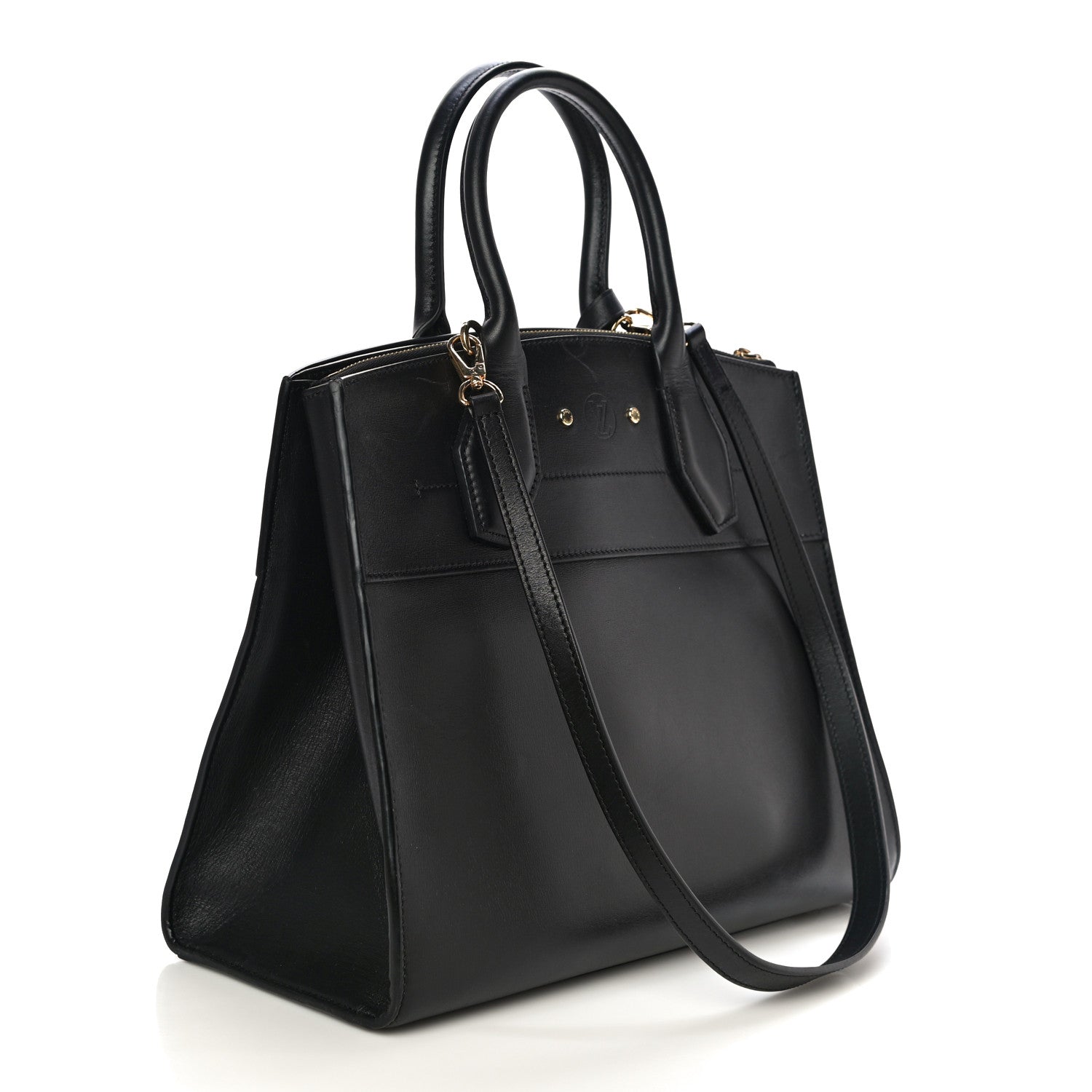 Louis Vuitton Calfskin City Steamer MM Black 3 of 24