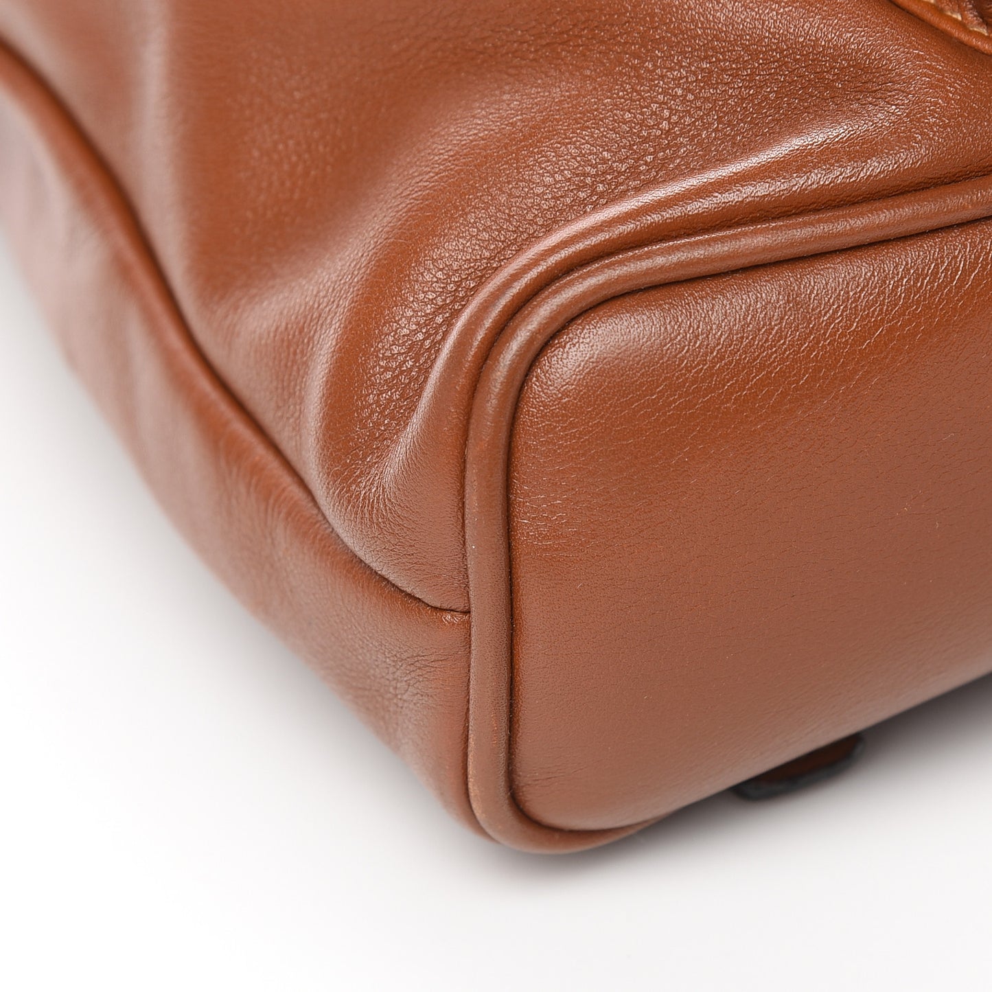 Calfskin Bamboo Mini Backpack Brown