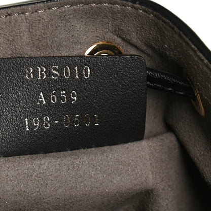 Fendi Vitello Liberty F is Fendi Bi-Color FF 1974 Embossed Mini Mon Tresor Bucket Bag Maya Black 6 of 12