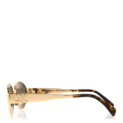 Celine Metal Triomphe 01 Sunglasses CL40235U Gold Green 3 of 7