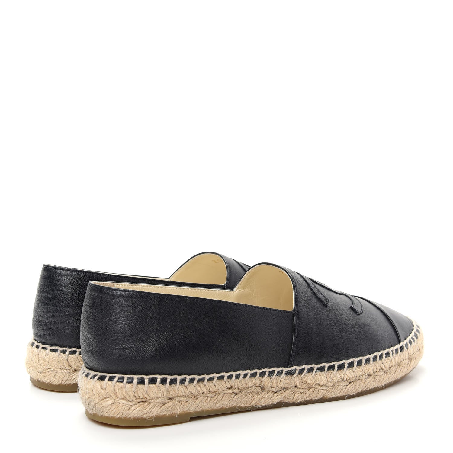 Chanel Lambskin CC Espadrilles 39 Black 4 of 12