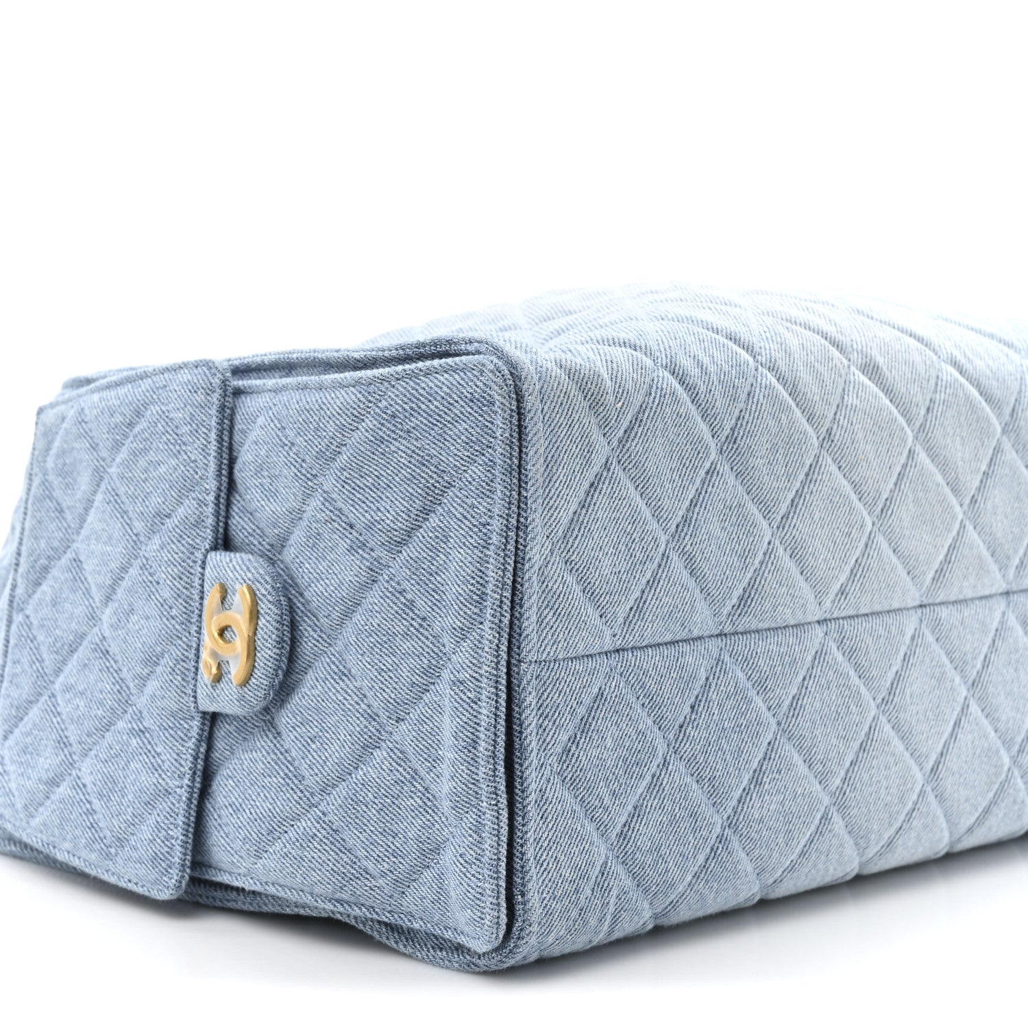Chanel Washed Denim Quilted Medium Chanel 25 Handbag Blue 21 of 21