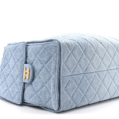 Chanel Washed Denim Quilted Medium Chanel 25 Handbag Blue 21 of 21