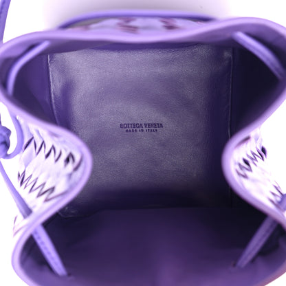 Bottega Veneta Nappa Intrecciato Small Drawstring Bucket Bag Purple 5 of 11
