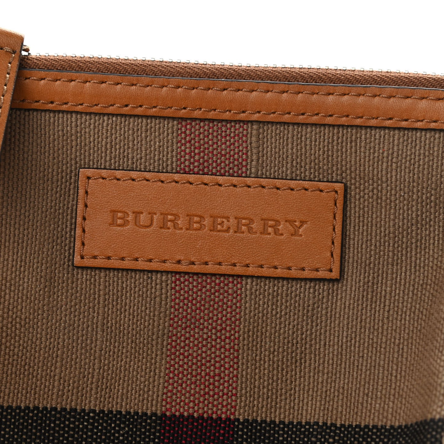 Canvas Mega Check Mini Ashby Tassel Crossbody Saddle Brown
