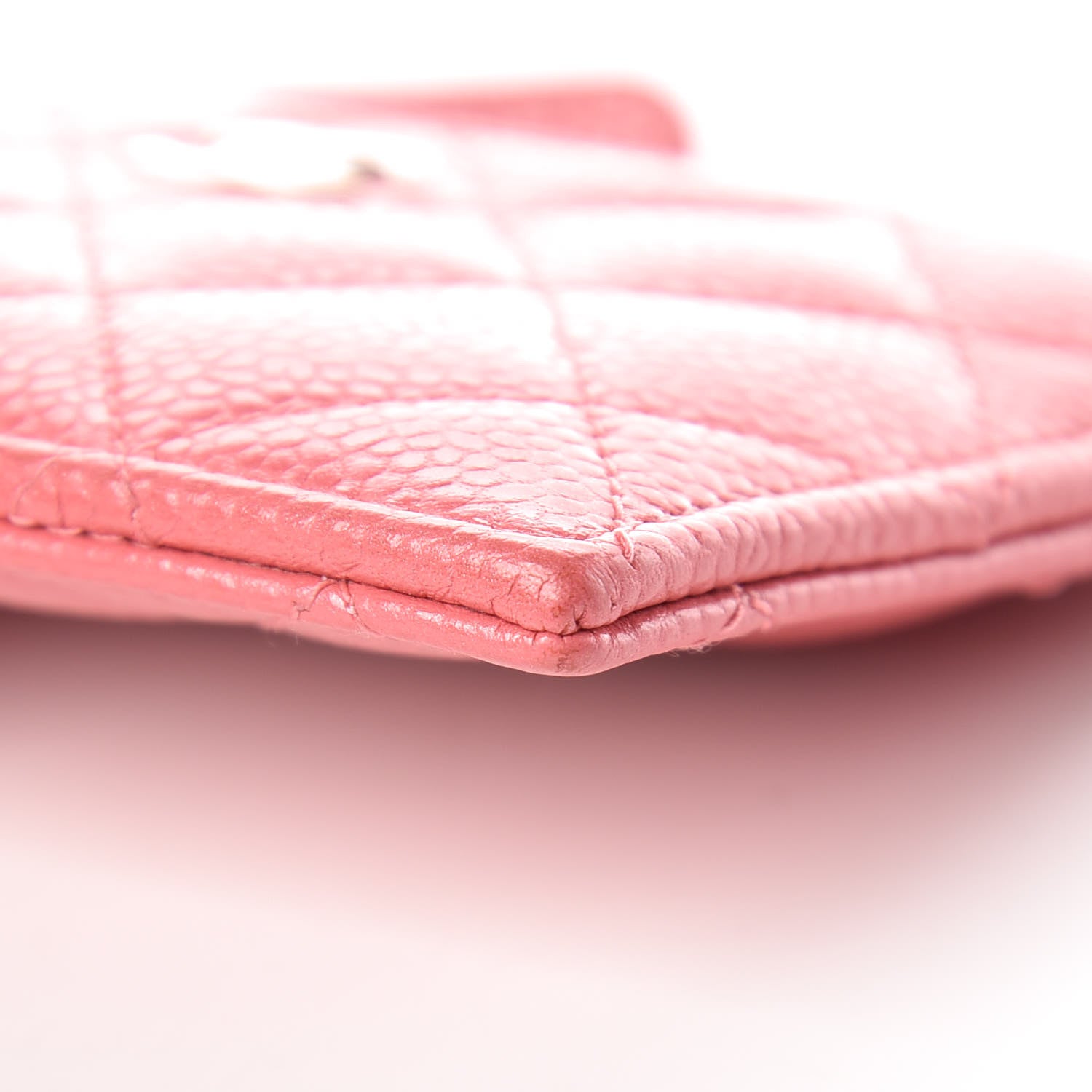 Chanel Caviar Quilted CC Zip Card Holder Pink 9 of 11