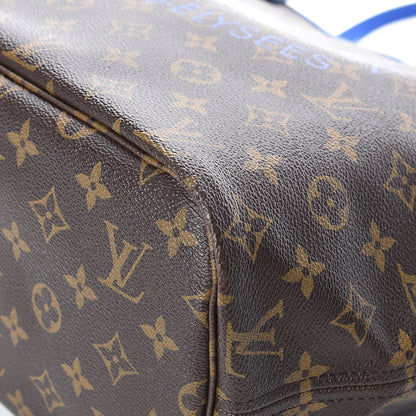 Louis Vuitton Monogram Articles de Voyage Ikat Neverfull MM Grand Blue 10 of 14
